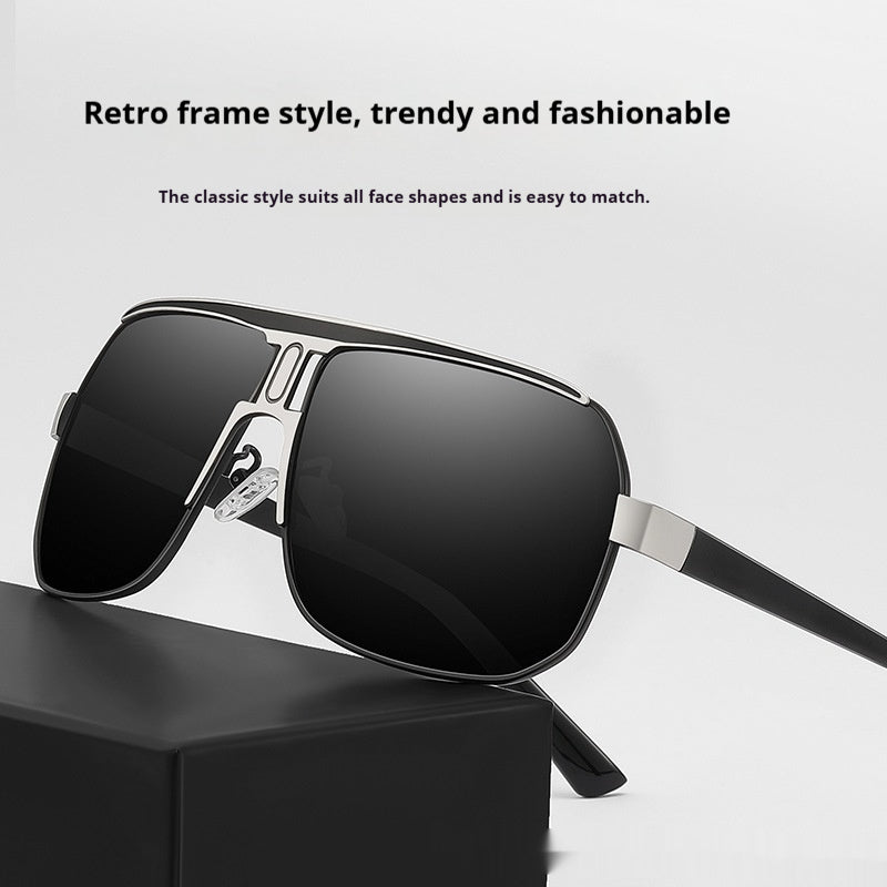 Sunglasses Male Driver Driving Sunglasses Stylish Large Frame