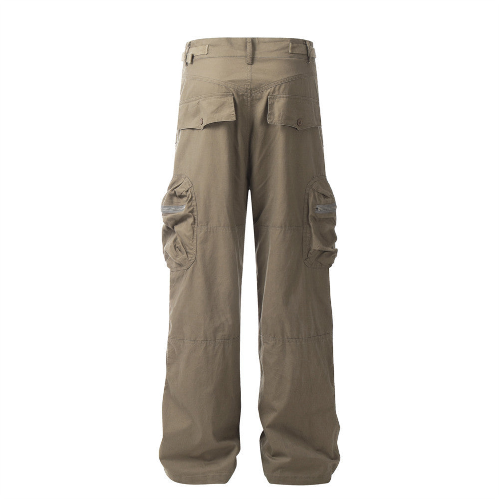 Multi-pocket Pleated Workwear Casual Pants Men