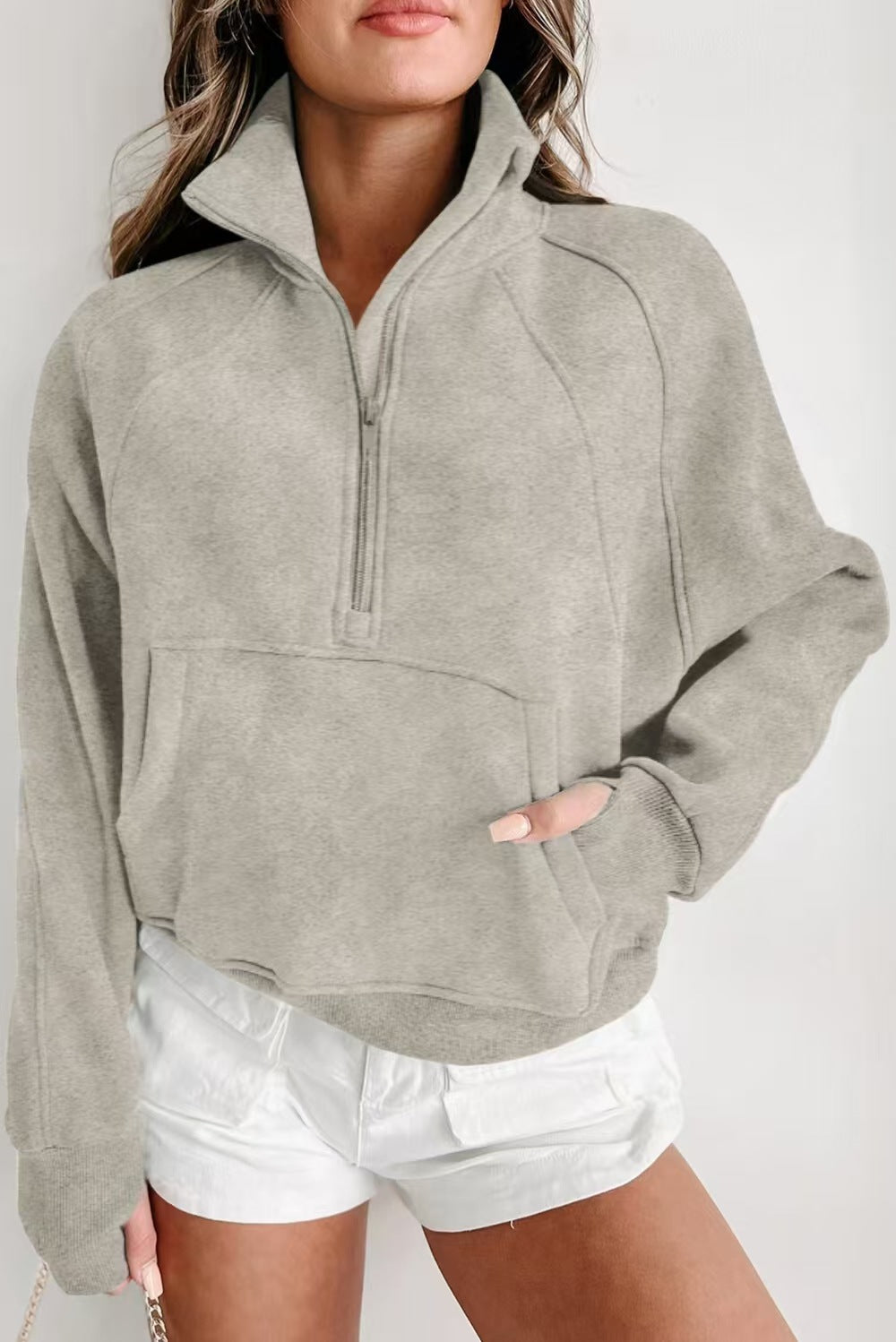 Hoodie Casual Stand Collar Long Sleeve Loose Top