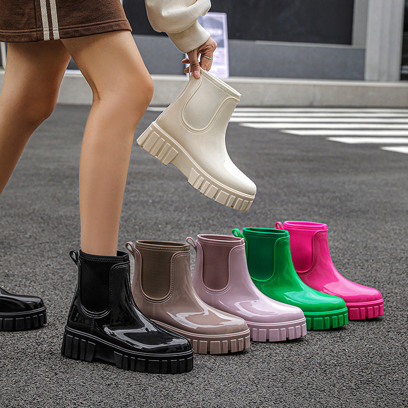 Height Increasing Waterproof Non-slip Low Tube Rain Boots