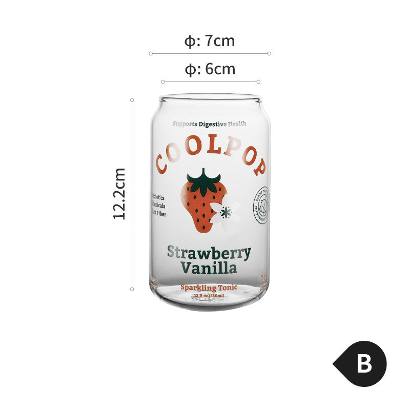 Cans Transparent High Temperature Glass Water Cup Summer Cola Sprite