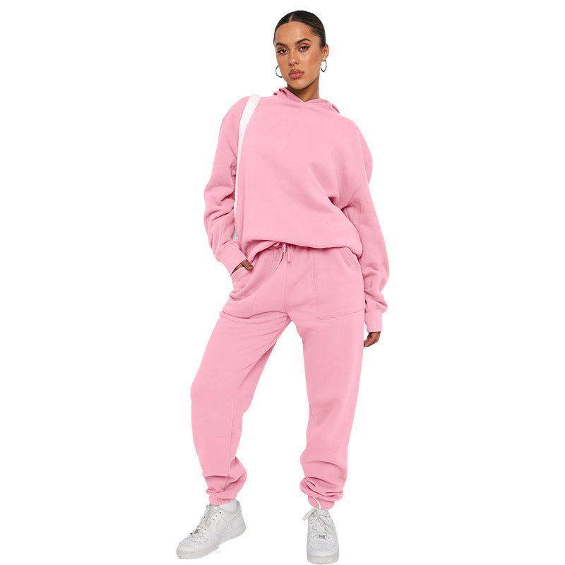 Hooded Long Sleeve Sweater Women's Clothing Fashion Casual Trousers Suit