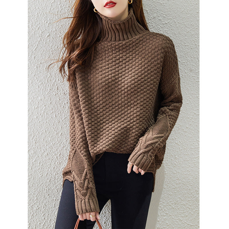 Retro Turtleneck Loose Long-sleeved Sweater