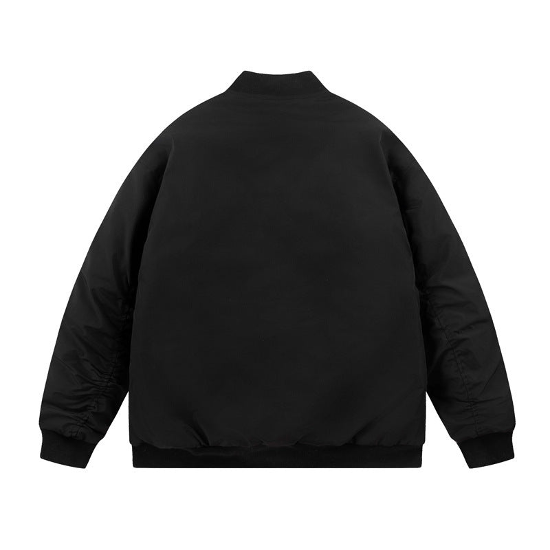 Stand Collar Multi-pocket Baseball Cotton-padded Jacket