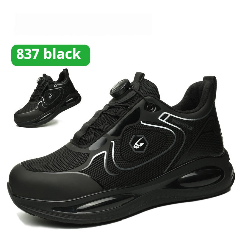 Rotating Button Men's Lightweight And Comfortable Labor Protection Shoes