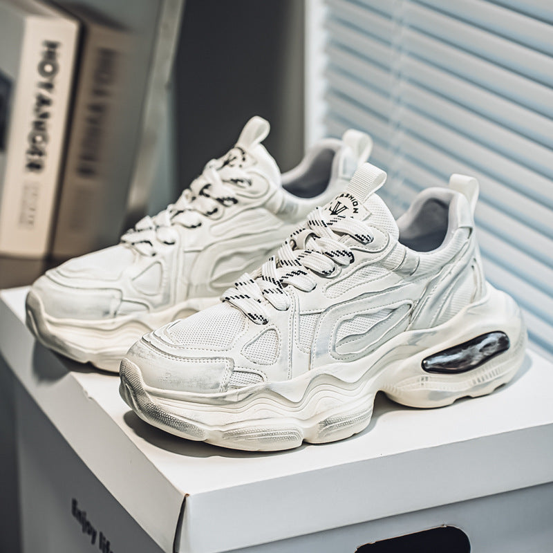 Personalized Brush Color Mesh Casual Height Increasing Men's Sneaker