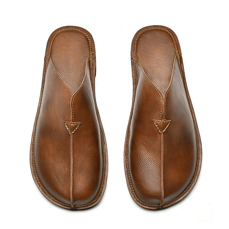 Men's Retro Easy Matching Lazy Flat Beach Slippers