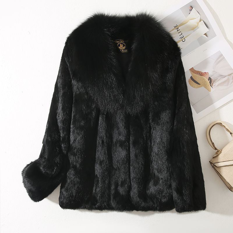 Fur Fur Rabbit Fur Coat FallWinter Slim