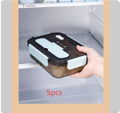 Kitchen Lunch Box Work Student Outdoor Activities Travel Microwave Heating Food Container Plastic Bento Box Storage Snacks Boxes