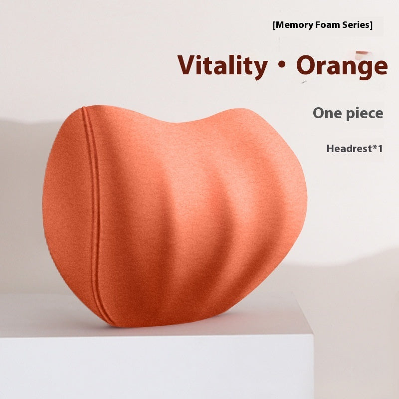 Suede Memory Foam Headrest Lumbar Support Pillow Cloud Feeling Slow Rebound