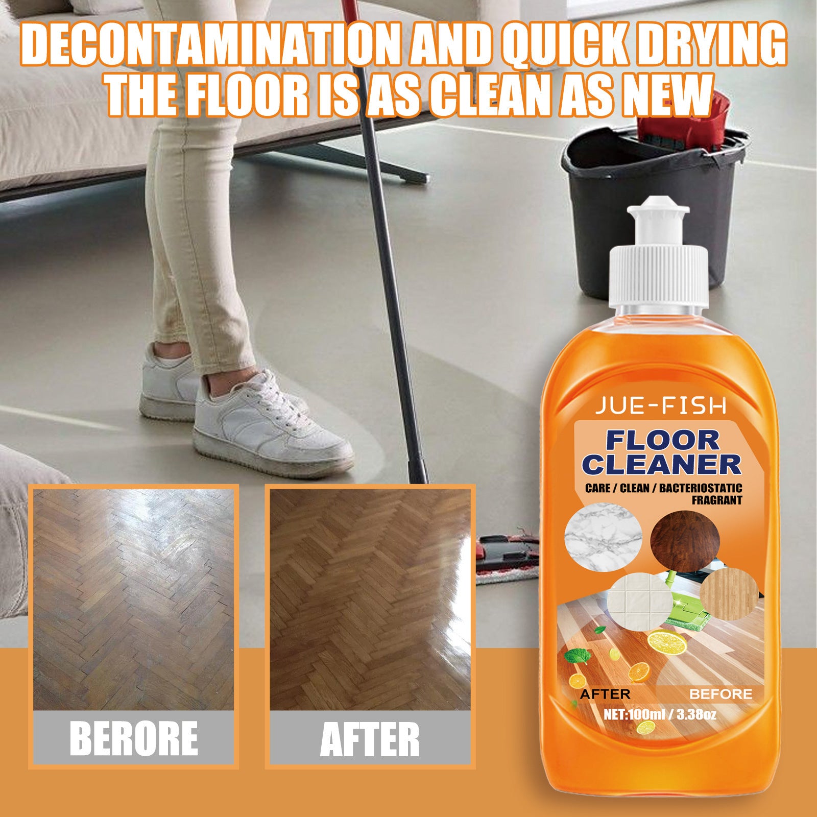 Floor Cleaner Stain And Dirt Removal Polishing And Brightening
