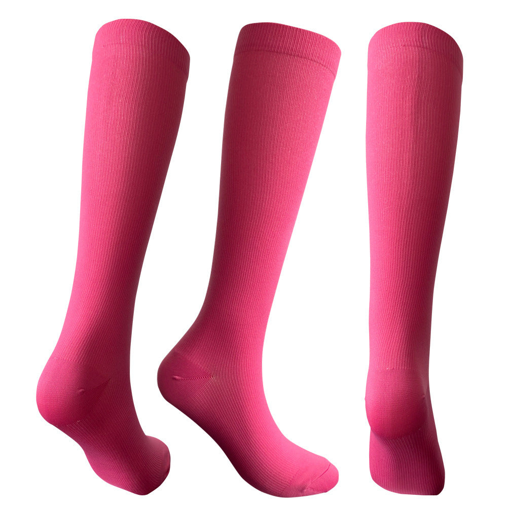 Solid Color Sports Compression Stockings Fitness Running Stockings