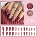 Retro Sweet Cool Solid Color 24 Pieces Nail Wear Nail
