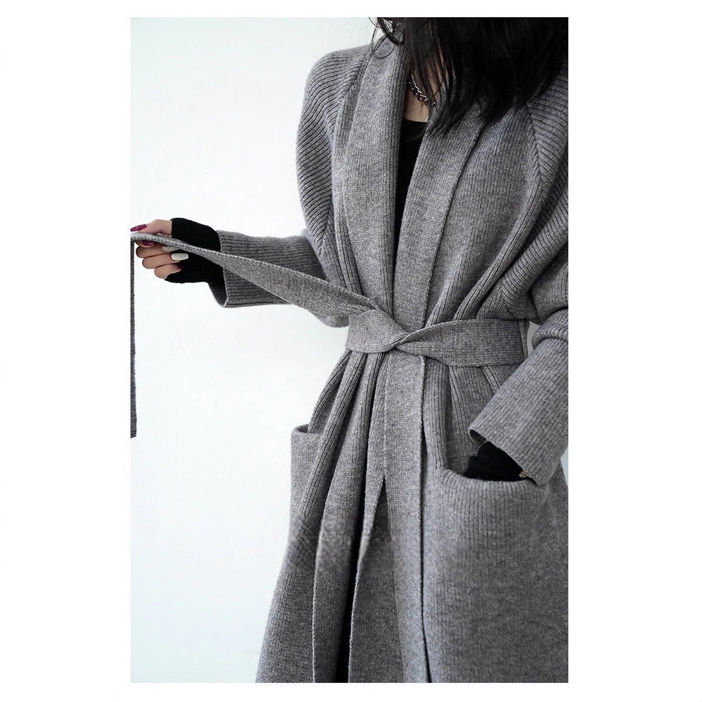 Idle Style Mid-length Sweater Coat