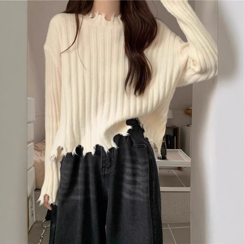 Sweater Women's Outer Design Short Top