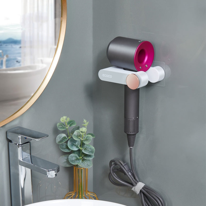 Toilet Bathroom Electric Hair Dryer Punch Free Rack