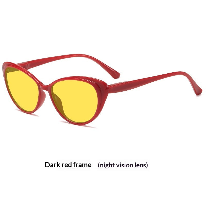 Retro Cat-eye Night Vision Blue Light Blocking Sunglasses For Men And Women