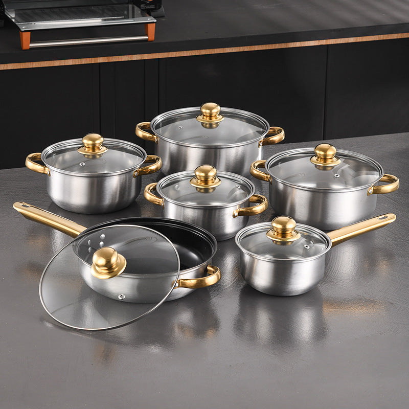 Stainless Steel Frying Pan Non-Stick Pan Frypan Set