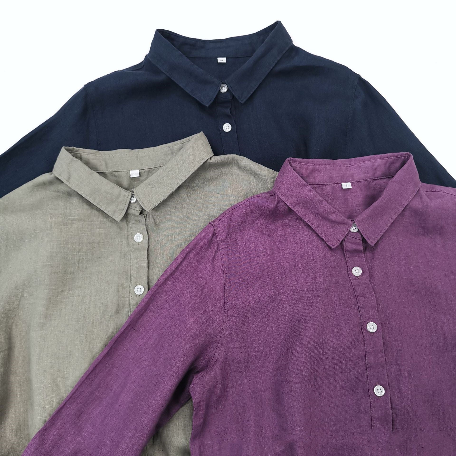 Women's Fashion Single-breasted Half Cardigan Mid-length Shirt Dress