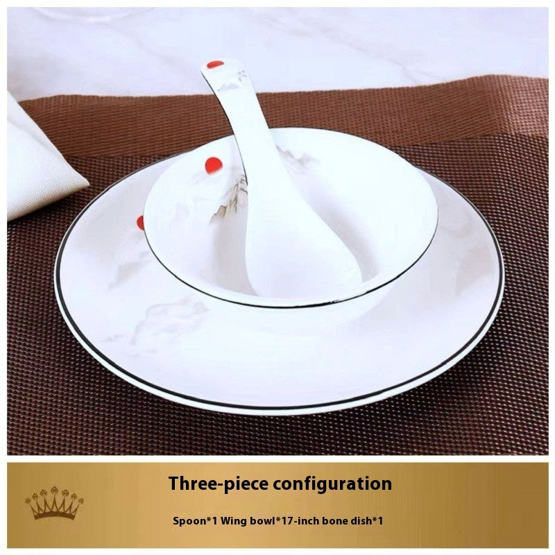 Hotel Table Setting Ceramic Dishes Suit