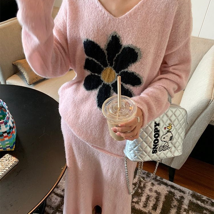 Anti-aging Sweater Suit Skirt Female