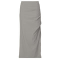 Design Pleated Slit High-waisted Midi Skirt