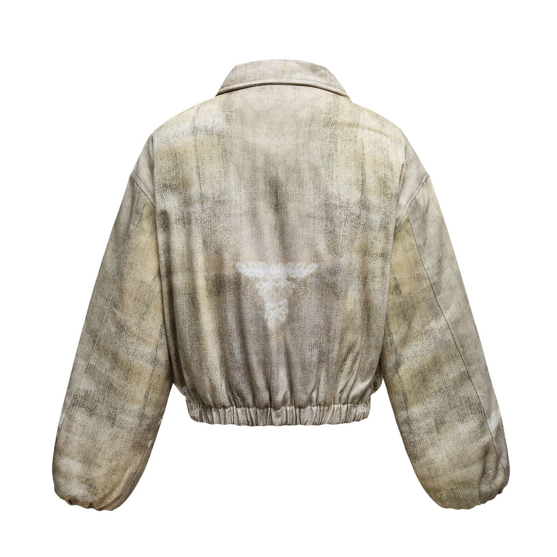 Men's American Retro 3D Printed Cotton-padded Jacket