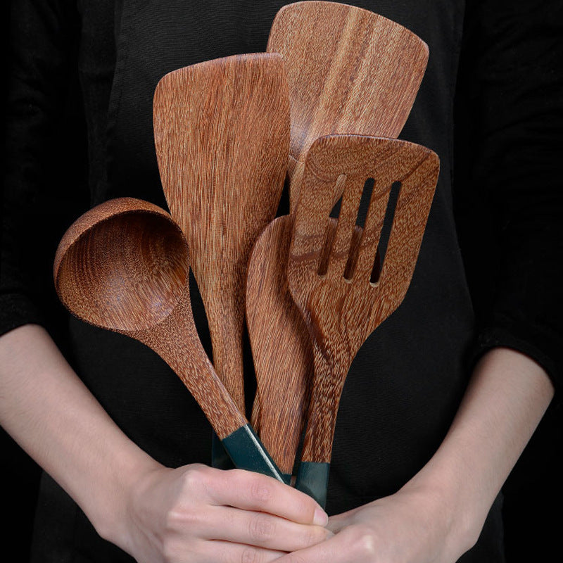 Non-stick Pan High Temperature Resistance Household Wood Spatula