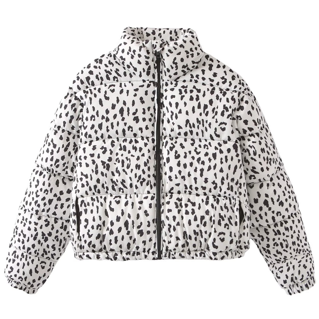 Women's European And American Leopard-print Padded Loose Cotton-padded Jacket