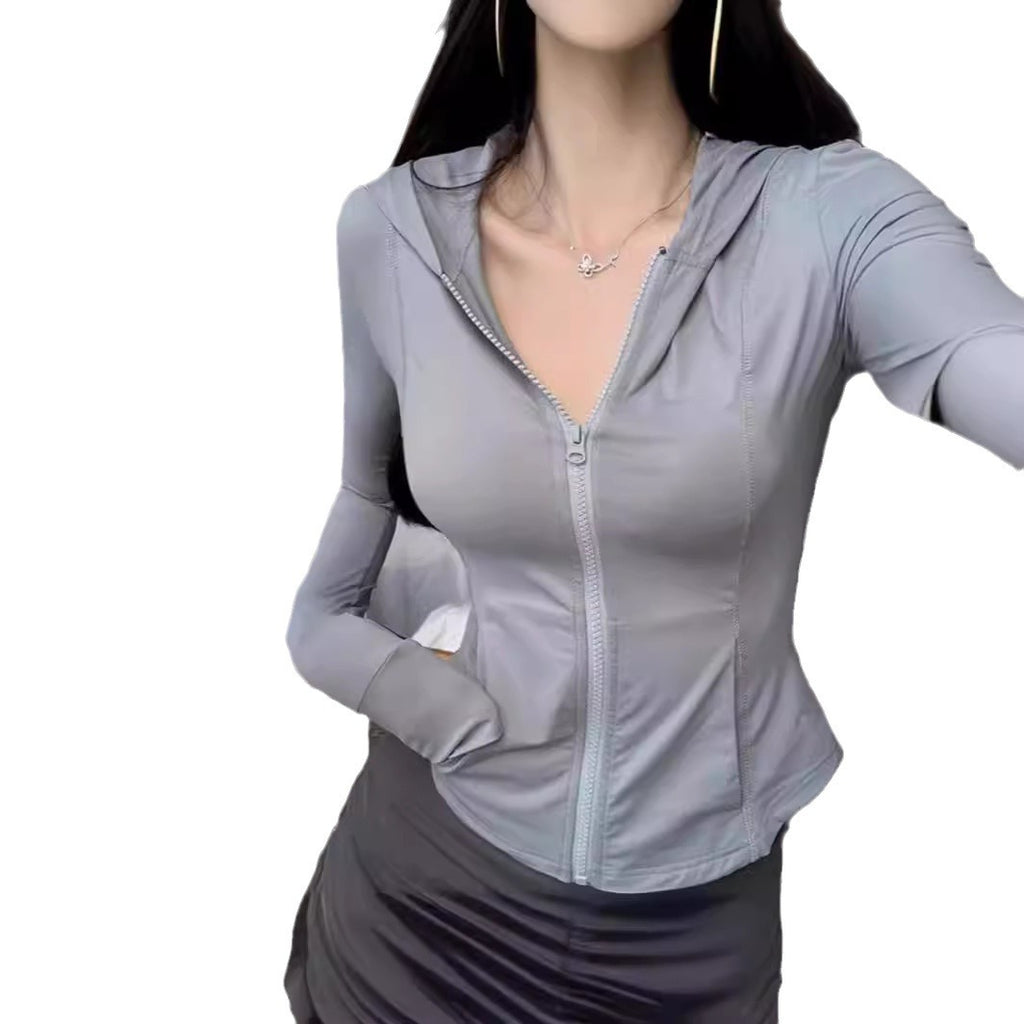 Ice Silk Yoga Jacket Slim Sun Protection