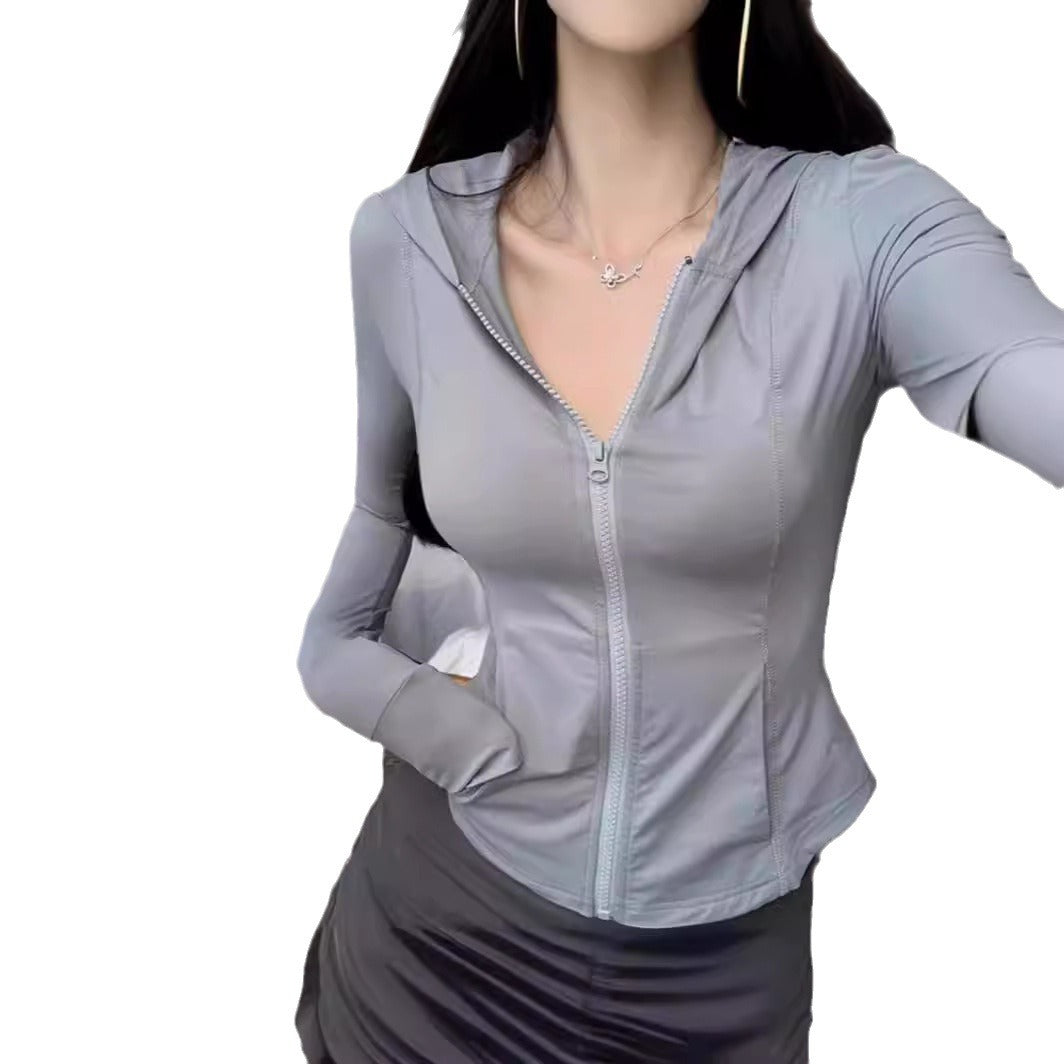 Ice Silk Yoga Jacket Slim Sun Protection