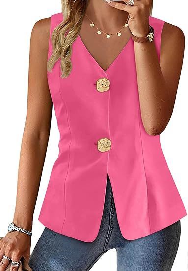 Vest Jacket Women's Slit Slim Fit