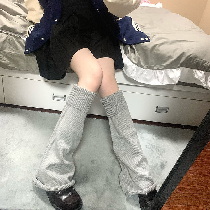 Thickened Schoolgirl Solid Color Pile Socks