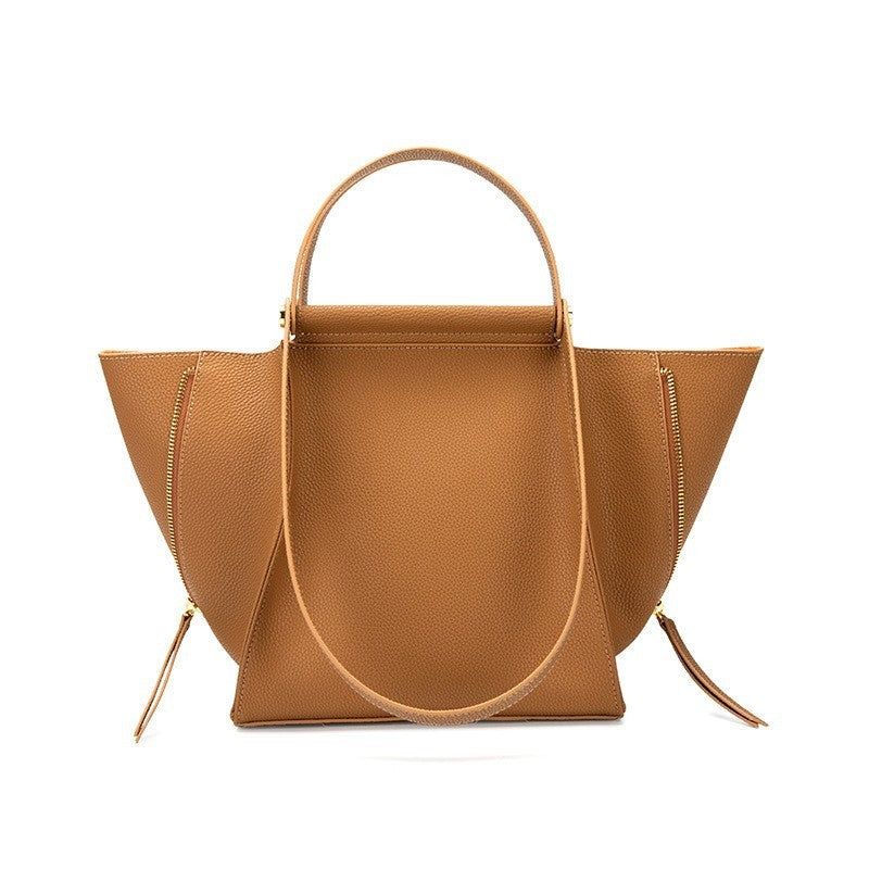 New Small Top Layer Cowhide Tote Bag