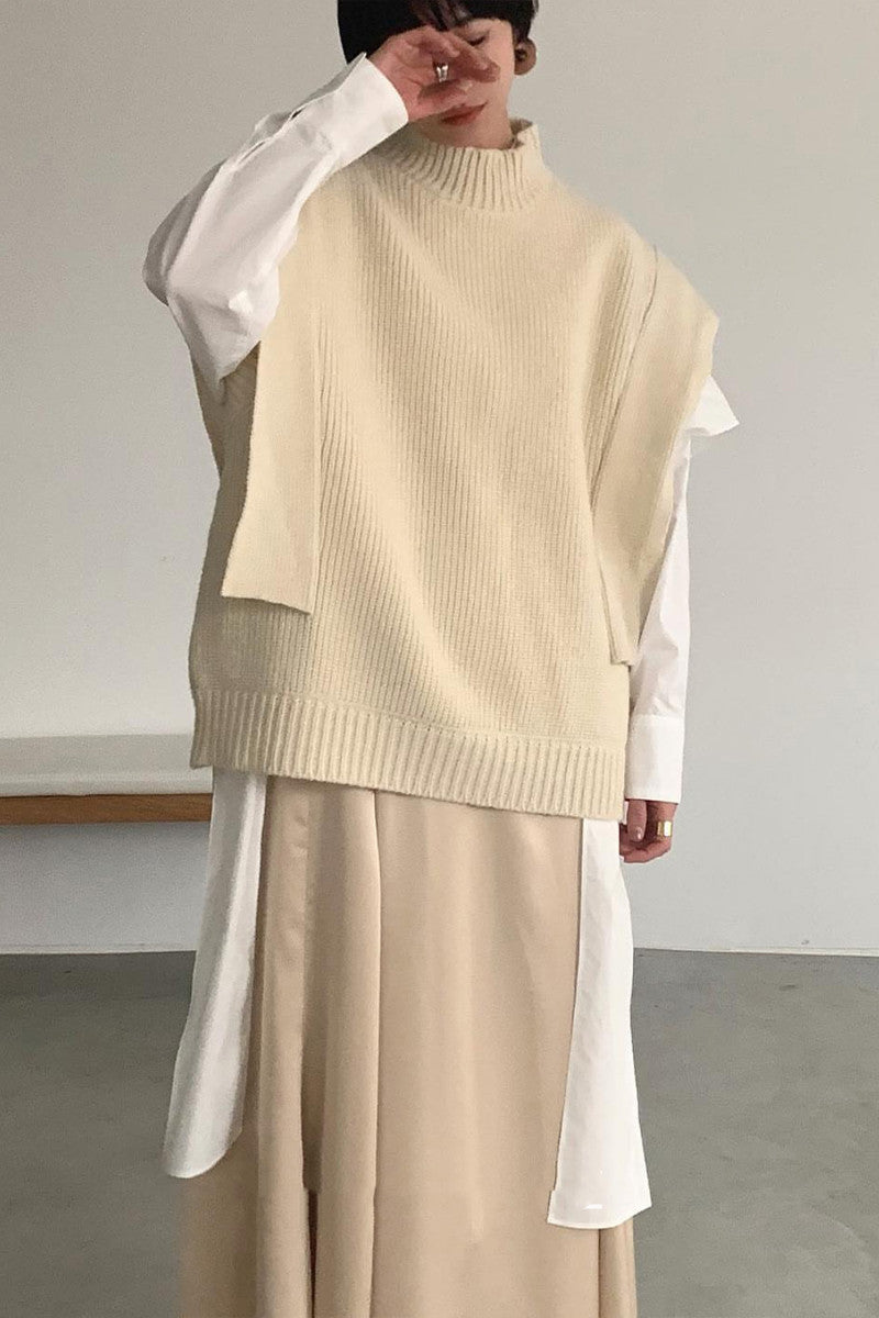 Matsumoto Huina Top Women's Retro Knitted Vest