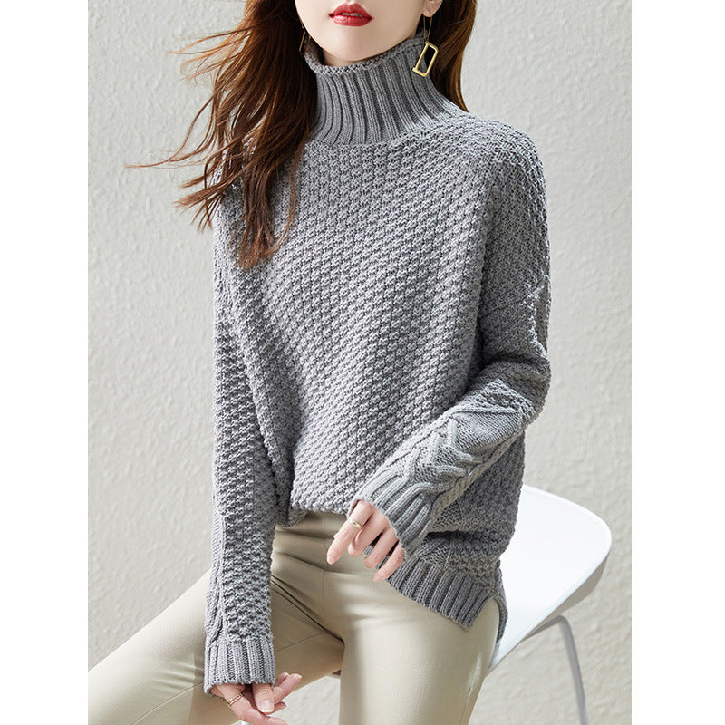 Retro Turtleneck Loose Long-sleeved Sweater