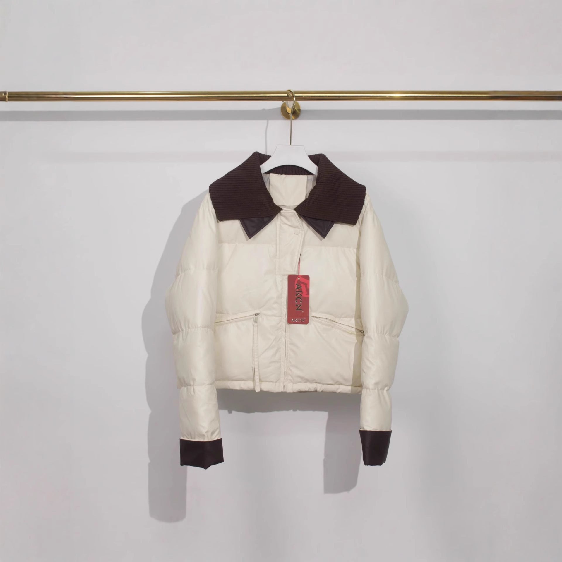 Short Down Jacket Female Winter Knitting