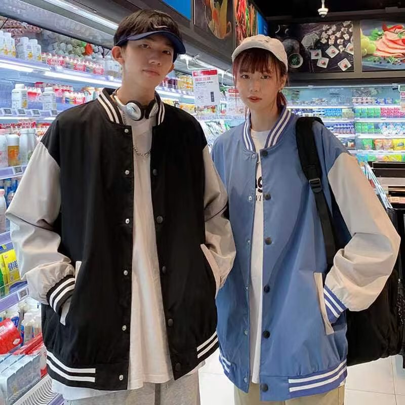 Men's Fashion Loose Color Matching Sports Jacket