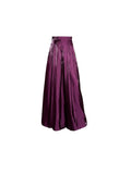 Atic Women's Black Currants Purple Thin Satin Breathable Wide Leg Pants