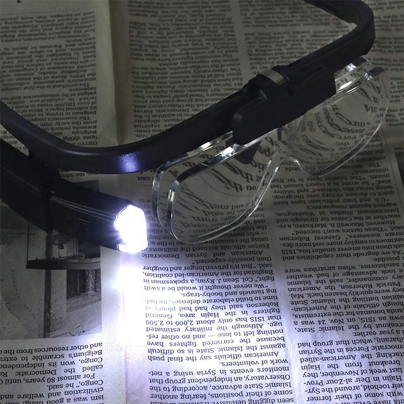 High-magnification Head-mounted Eyewear With Stackable Lenses