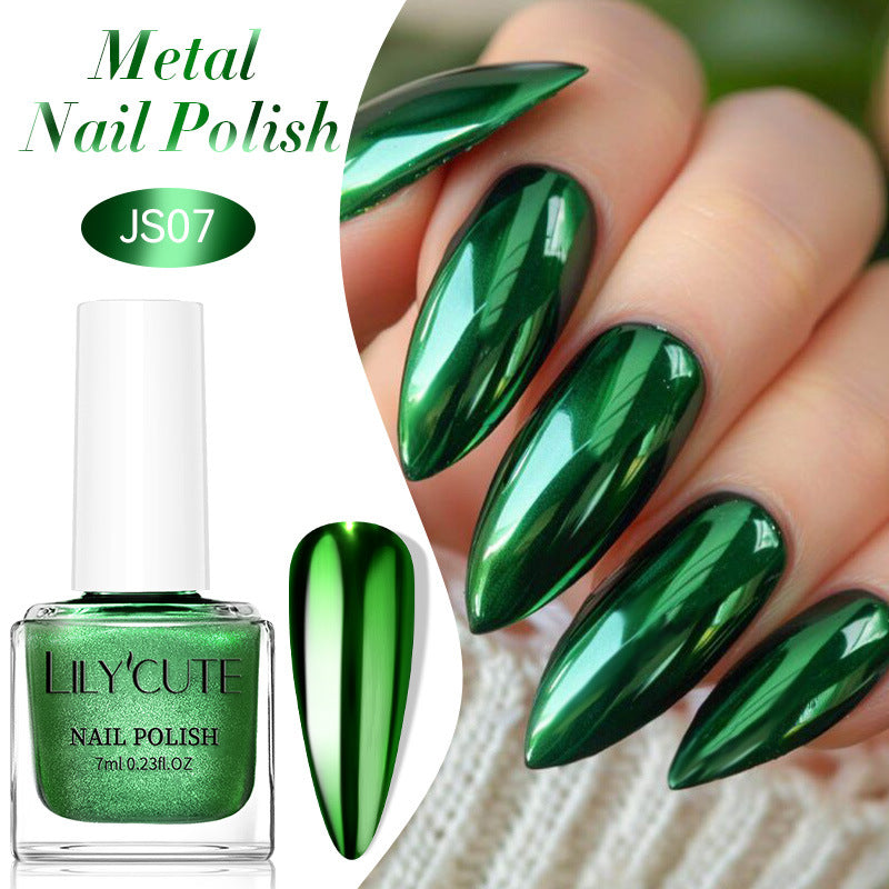 Quick-dry Metallic Mirror Nail Polish, No Baking Required