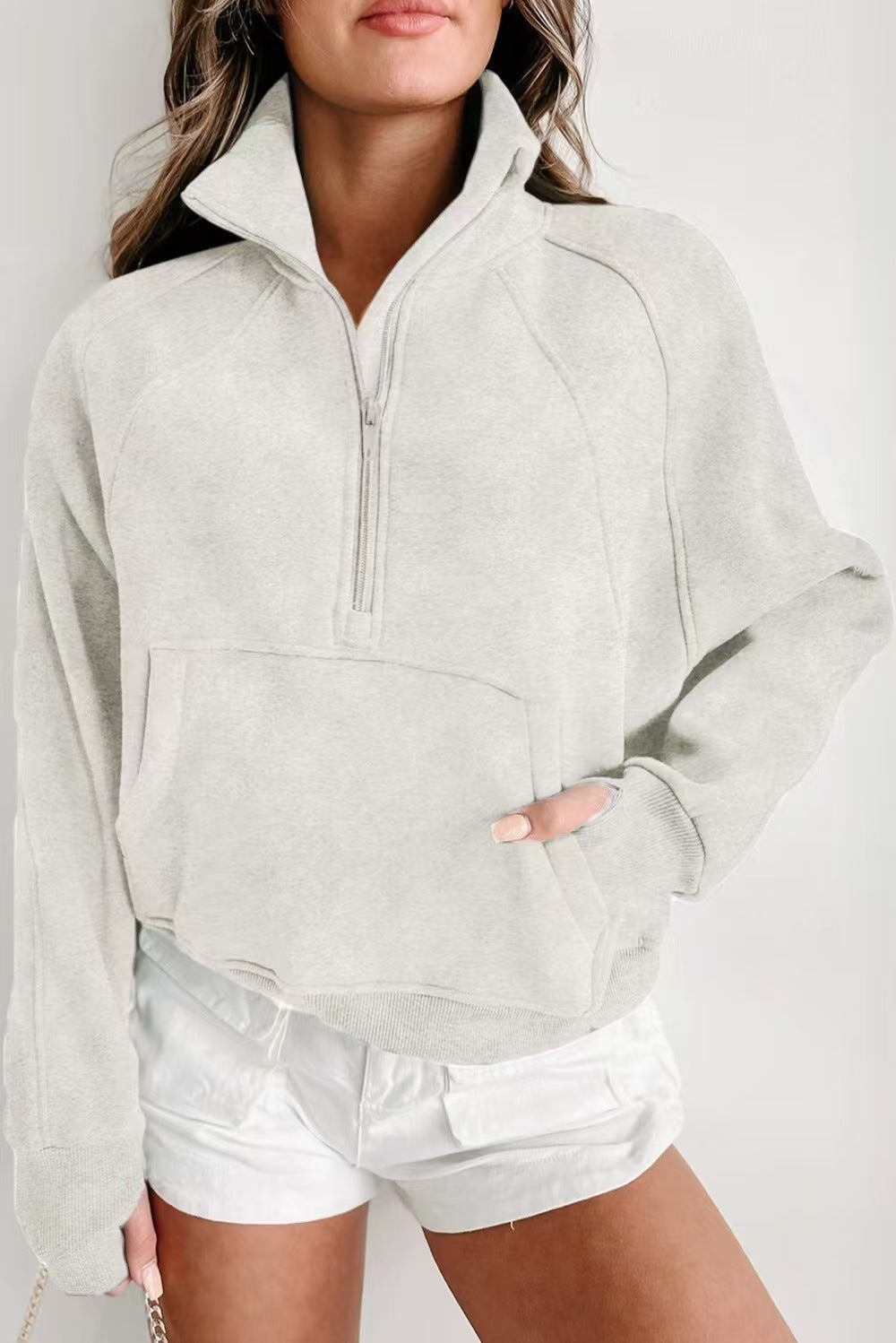 Hoodie Casual Stand Collar Long Sleeve Loose Top