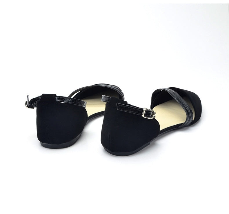 Female Pointed Hollow Back With Flat Sole Sandals