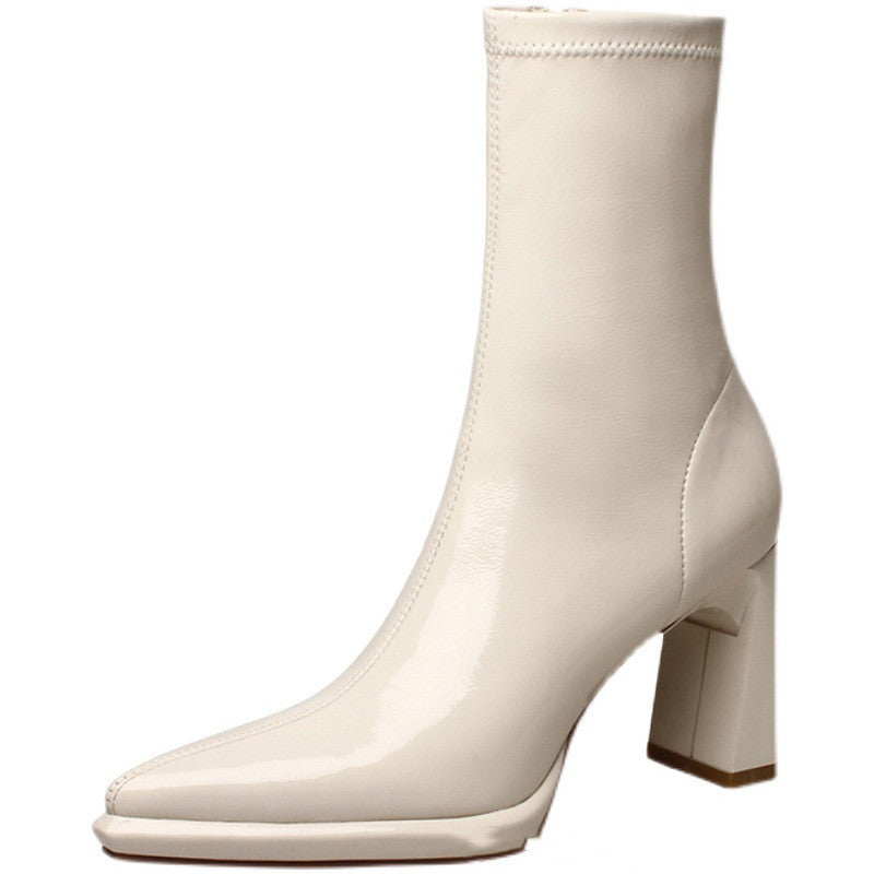Fashion Pointed Toe Platform High Heel Martin Boots