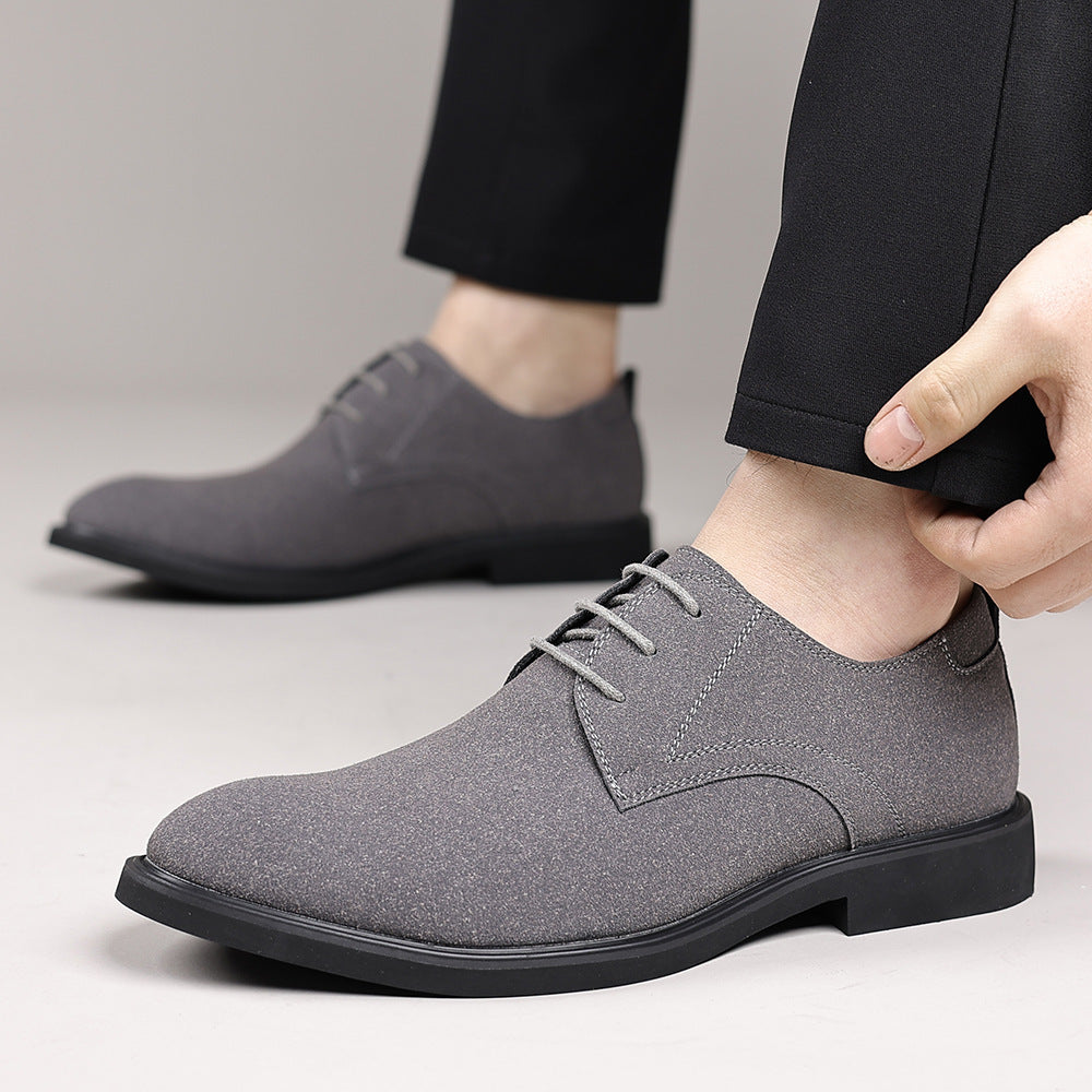 Fashion British Suede Leather Work Shoes Men