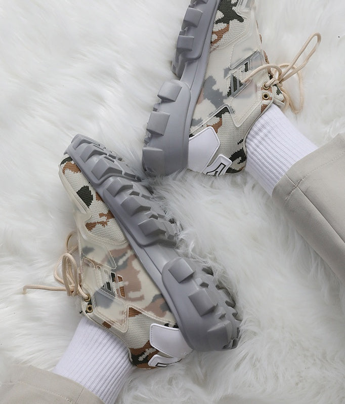 Men's Casual Dad Shoes Thick-soled Camouflage Sport