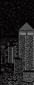 Hollow Curtain Cloth New York London Starry Sky  City Night View