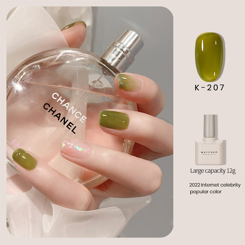 Transparent Jade Fat Ice Transparent Nude Nail Polish