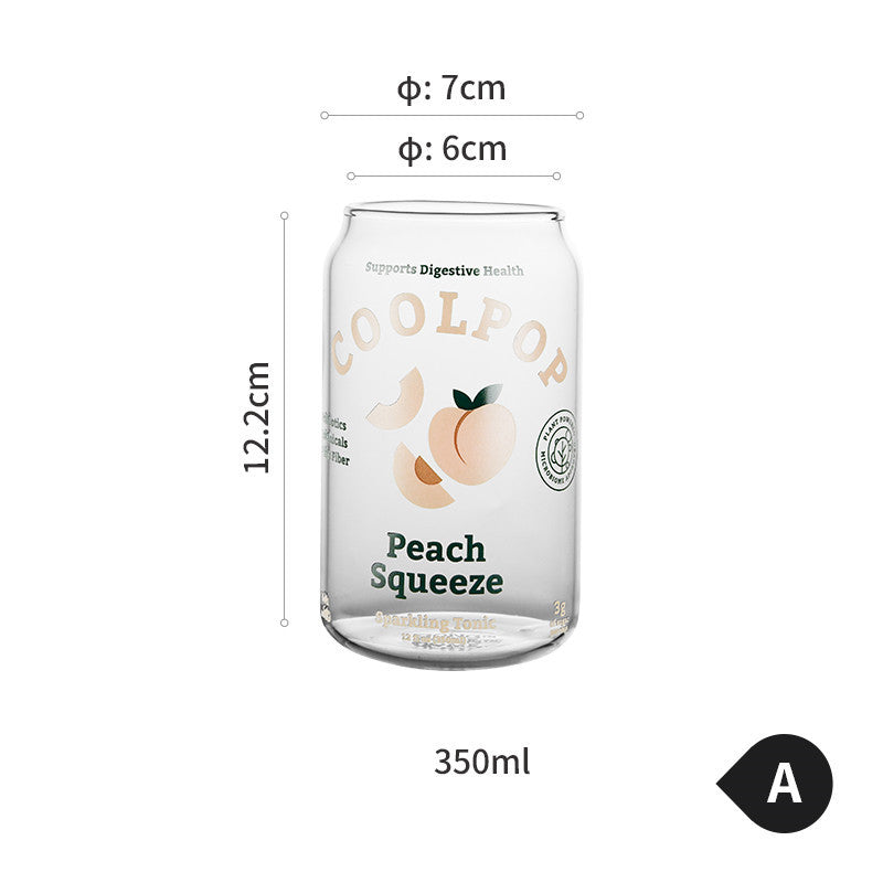 Cans Transparent High Temperature Glass Water Cup Summer Cola Sprite