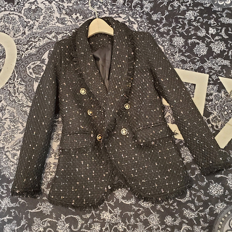 Coarse Woolen Small Fragrant Milk Suit Jacket